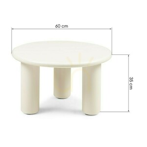 TONI 60 cm-es dohányzóasztal, krém színű, matt, Nova Nook small 4