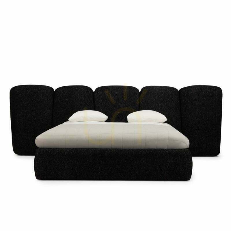 Jelölje be FANCY kárpitozott ágy, 160 x 200 cm, kerettel, lekerekített sarkokkal, fekete, Nova Nook FANCY kárpitozott ágy, 160 x 200 cm, kerettel, lekerekített sarkokkal, fekete, Nova Nook