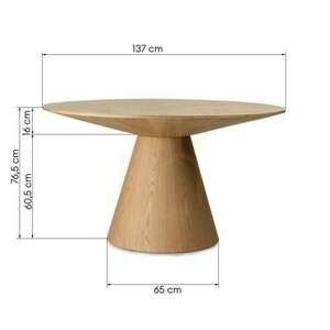 KORELLA étkezőasztal, 137 cm, kerek, természetes tölgyfa furnér, Nova Nook 4 KORELLA étkezőasztal, 137 cm, kerek, természetes tölgyfa furnér, Nova Nook small 4