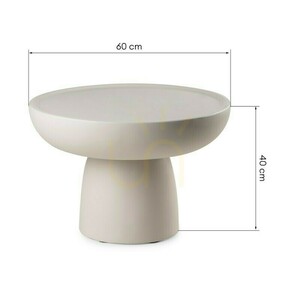 LORENSI 60 cm-es dohányzóasztal, bézs, matt, Nova Nook small 6