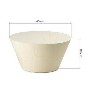 ELISSA dohányzóasztal, 60 cm, krémfehér, fényes, Nova Nook small 7