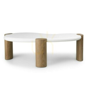OBUO 125 cm-es dohányzóasztal, fehér/diófa, Nova Nook small 7