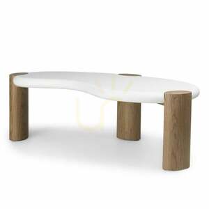 OBUO 125 cm-es dohányzóasztal, fehér/diófa, Nova Nook small 0