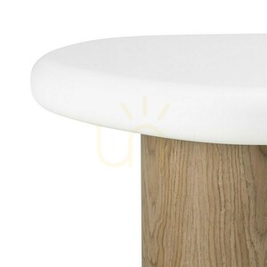 OBUO kisasztal, 50 cm, fehér/diófa, Nova Nook small 8