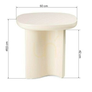 PUREL 50 cm-es kisasztal, világos bézs, fényes, Nova Nook small 7