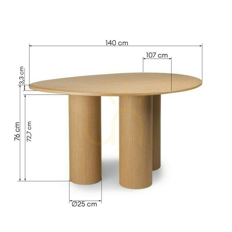 Előadás VISPI asztal, 140 cm, természetes tölgy, Nova Nook VISPI asztal, 140 cm, természetes tölgy, Nova Nook