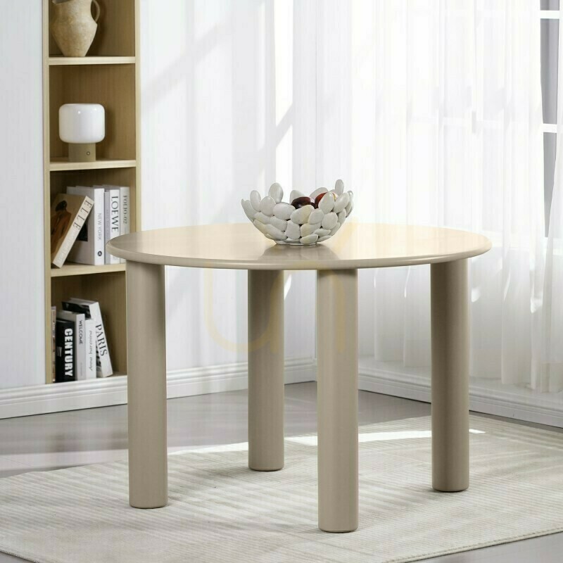 Kilátás OKIJ asztal, 110 cm, kerek, sötét bézs, Nova Nook OKIJ asztal, 110 cm, kerek, sötét bézs, Nova Nook