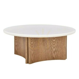 ARLOM dohányzóasztal, 80 cm, krémfehér/tölgy, Nova Nook mikrocement small 4
