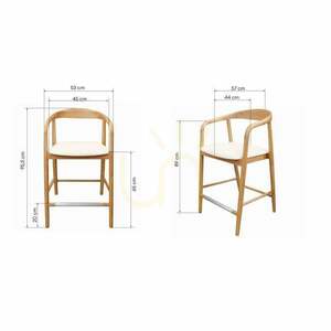 UDVIKA STOOL 2.0 – lekerekített formájú, természetes/krém színű fa szék a Nova Nook-tól small 2