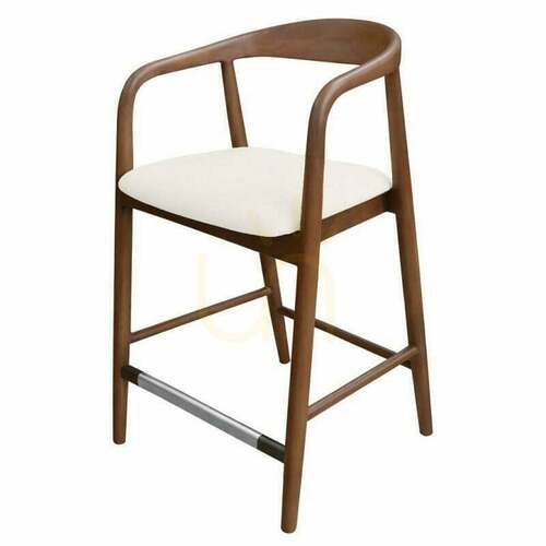 Jelölje be UDVIKA STOOL 2.0 – lekerekített formájú fa szék, dió/krém színű, Nova Nook