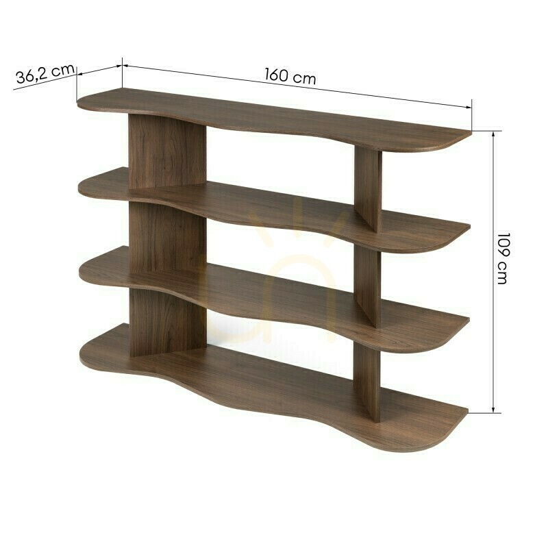 Előnézet RHIO alacsony polc, Villa Walnut, Nova Nook Wavy RHIO alacsony polc, Villa Walnut, Nova Nook Wavy