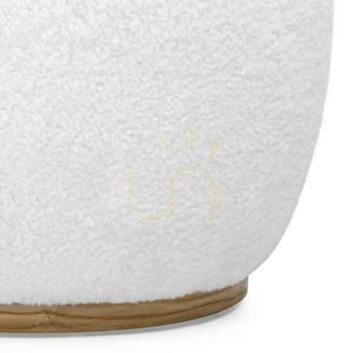 Jelölje be Nova Nook PEBBLE fehér kárpitozott puff, lekerekített formával