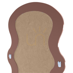Nova Nook SELLEG dekoratív falitükör fakerettel, 177 × 75 cm, hullámos organikus forma, mocha mousse szín small 6