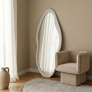 MARIMAR fakeretes fali tükör, 180 x 80 cm, szabálytalan alakú, világos bézs színben (Nova Nook) 1 MARIMAR fakeretes fali tükör, 180 x 80 cm, szabálytalan alakú, világos bézs színben (Nova Nook) small 1