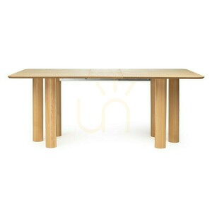 LOALOA kihúzható asztal 140–200 cm, természetes tölgyfa furnér, bükkfa, lekerekített élek, Nova Nook small 4