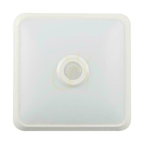 Jelölje be V-TAC 12 W-os LED mennyezeti lámpa CREE chip-pel, 25x25 cm, mozgásérzékelővel, CCT-vel, négyzet alakú, fehér, VT-81003, 1100 lm, 6 év garancia