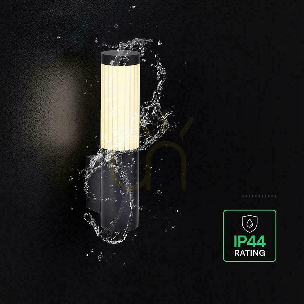 Kijelző V-TAC LED 8 W IP44 fekete kültéri falikar VT-10179 3000 K 900 lm V-TAC LED 8 W IP44 fekete kültéri falikar VT-10179 3000 K 900 lm