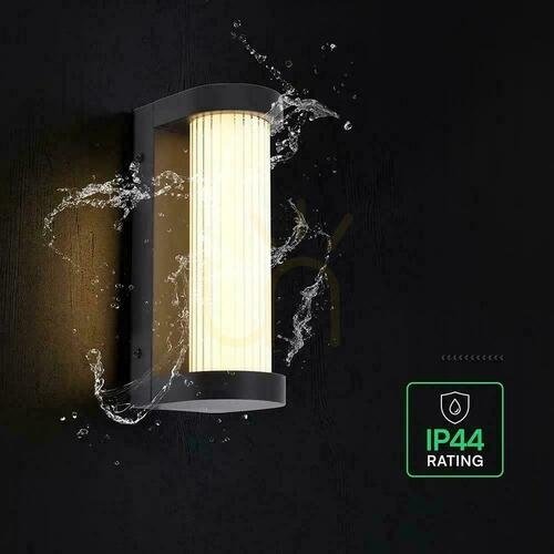 Jelölje be V-TAC LED 8 W IP44 fekete kültéri falra szerelhető lámpa VT-10180 3000 K 1100 lm