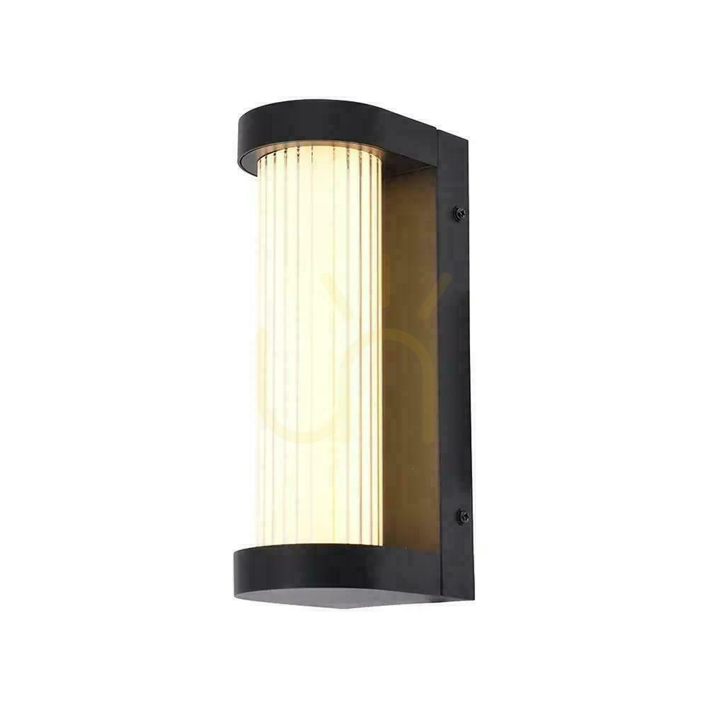 V-TAC LED 8W IP44 Black Exterior Wall Mount Light VT-10180 3000K 1100 lm