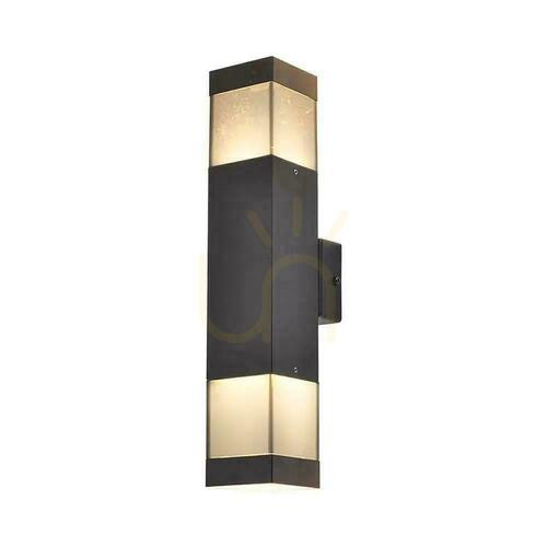 Jelölje be V-TAC LED 2xGU10 fekete IP44 kültéri falra szerelhető lámpatest VT-10187, 3 év garancia