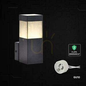 V-TAC LED GU10 fekete IP44 kültéri falra szerelhető lámpatest VT-10186, 3 év garancia small 1