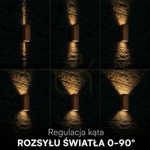 V-TAC 10 W-os LED COB fali lámpa, Corten barna, IP65, CCT színhőmérséklet-beállítás VT-120112-C 2700 K–3200 K–4000 K 1250 lm small 2