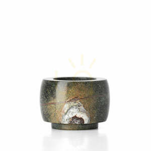 BAZAR BIZAR Bidasar Green márvány gyertyatartó, alacsony small 0
