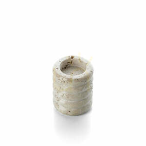 Bazar Bizar Travertine Ripple teamécses-tartó S, bézs travertin, 6,3 × 6,3 × 7,5 cm small 1