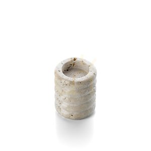 Bazar Bizar Travertine Ripple teamécses-tartó S, bézs travertin, 6,3 × 6,3 × 7,5 cm small 5