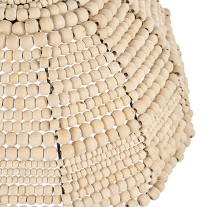 Függőlámpa BAZAR BIZAR fa gyöngyös természetes bézs 48 cm small 4