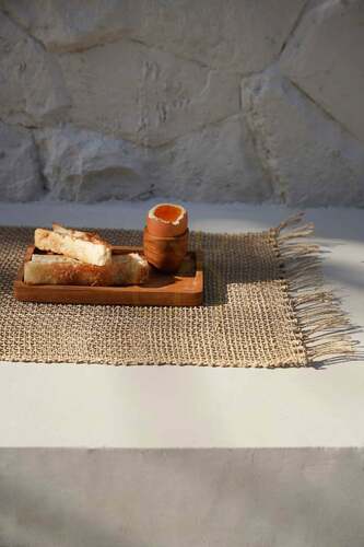 Jelölje be Fa tálca BAZAR BIZAR Teak Root Collection természetes bézs 20x11 cm