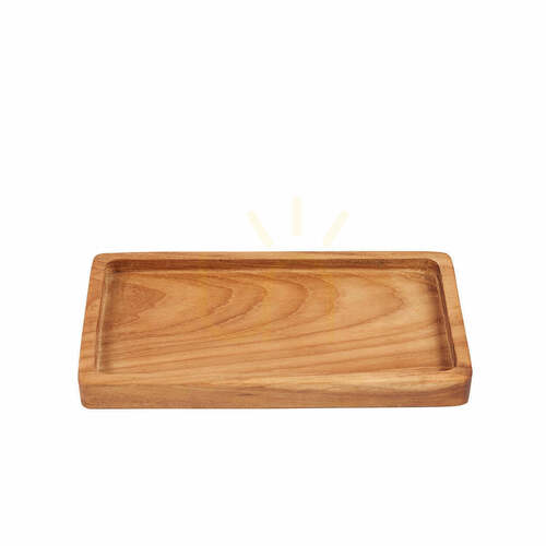 Jelölje be Fa tálca BAZAR BIZAR Teak Root Collection természetes bézs 20x11 cm