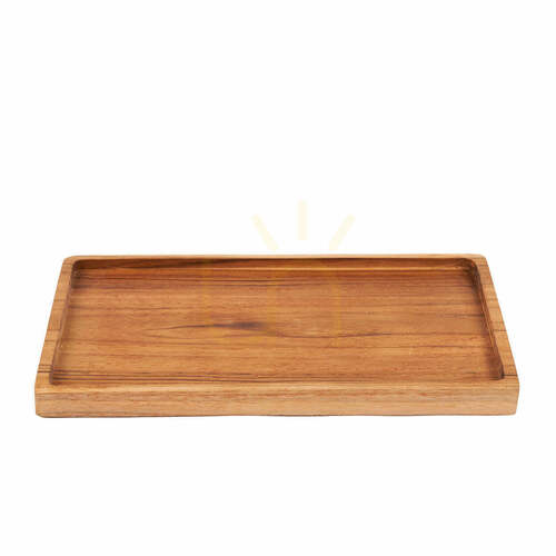 Jelölje be Fa tálca BAZAR BIZAR Teak Root Collection természetes bézs 30x18 cm