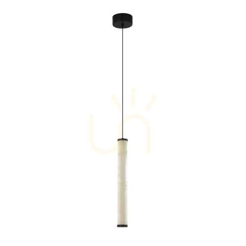 Jelölje be LED-függesztett lámpa, 15 W, 3000 K, triac, homokfekete – Alabaster ZAMBELIS