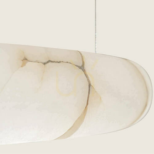 Jelölje be Kerek függesztett LED-lámpa, 25 W, 3000 K, triac, alabástrom – sárgaréz, ZAMBELIS