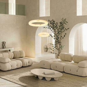 Kerek függesztett LED-lámpa, 35 W, 3000 K, triac, alabástrom – sárgaréz, ZAMBELIS small 0