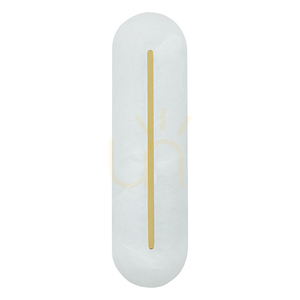 Fali LED-lámpa, 14 W, 3000 K, triac, alabástrom – sárgaréz, ZAMBELIS small 1