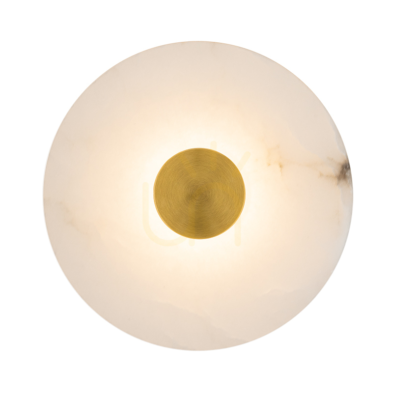 Wall LED Light 5W 3000k Alabaster - Brass ZAMBELIS