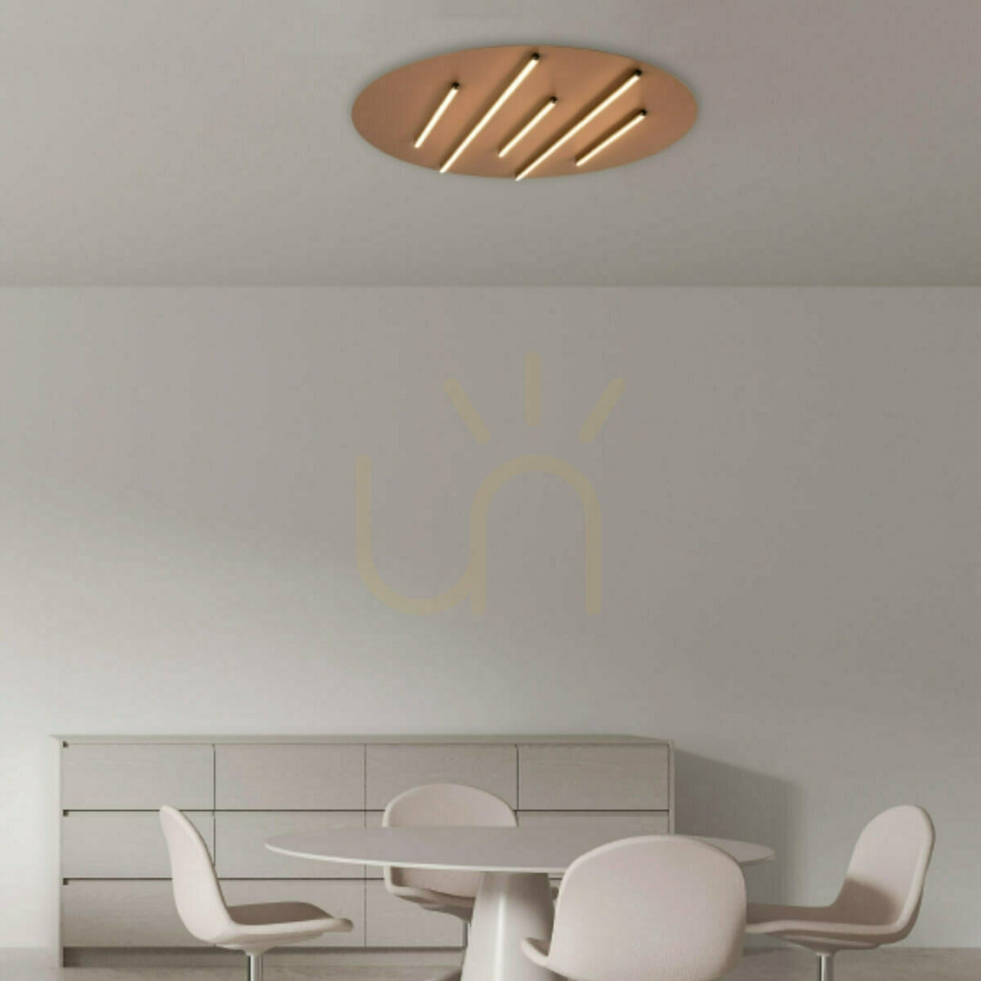Ceiling LED Light 52W 3000k Black Matt Stick - Sandy Brick RED Base ZAMBELIS