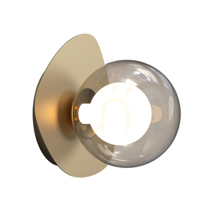 Fali lámpa 1xG9 LED MAX 4 W, matt arany – füstölt üveg, ZAMBELIS small 1