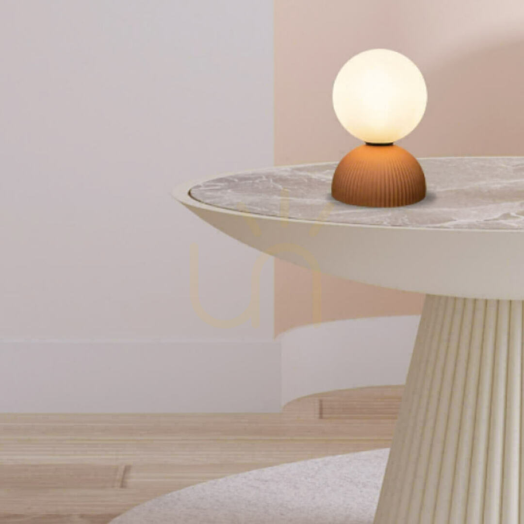 Table Light 1xg9 LED MAX 9W Clay Terracotta - Black ZAMBELIS