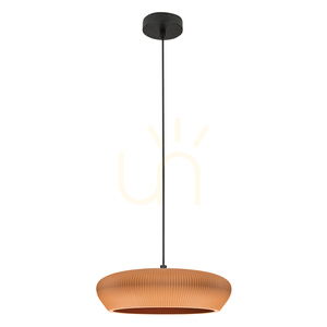 Függesztett lámpa 2xG9 LED MAX 9 W terrakotta – homokos fekete agyag – fém ZAMBELIS small 1