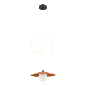 Zambelis 2598 függőlámpa – terrakotta és fekete, opálüveg, G9, Ø28,5 cm small 1