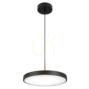LED-függesztett lámpa, 17 W, 3000 K, matt fekete – csiszolt sárgaréz, ZAMBELIS small 1