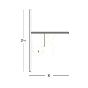 Zambelis 25148 homokfekete LED falilámpa 10 W 3000 K TRIAC small 4