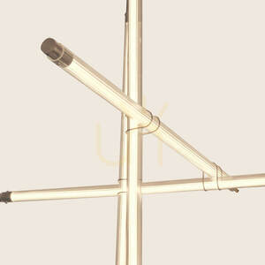 LED-függesztett lámpa, 20 W, 3000 K, csiszolt arany, ZAMBELIS small 1