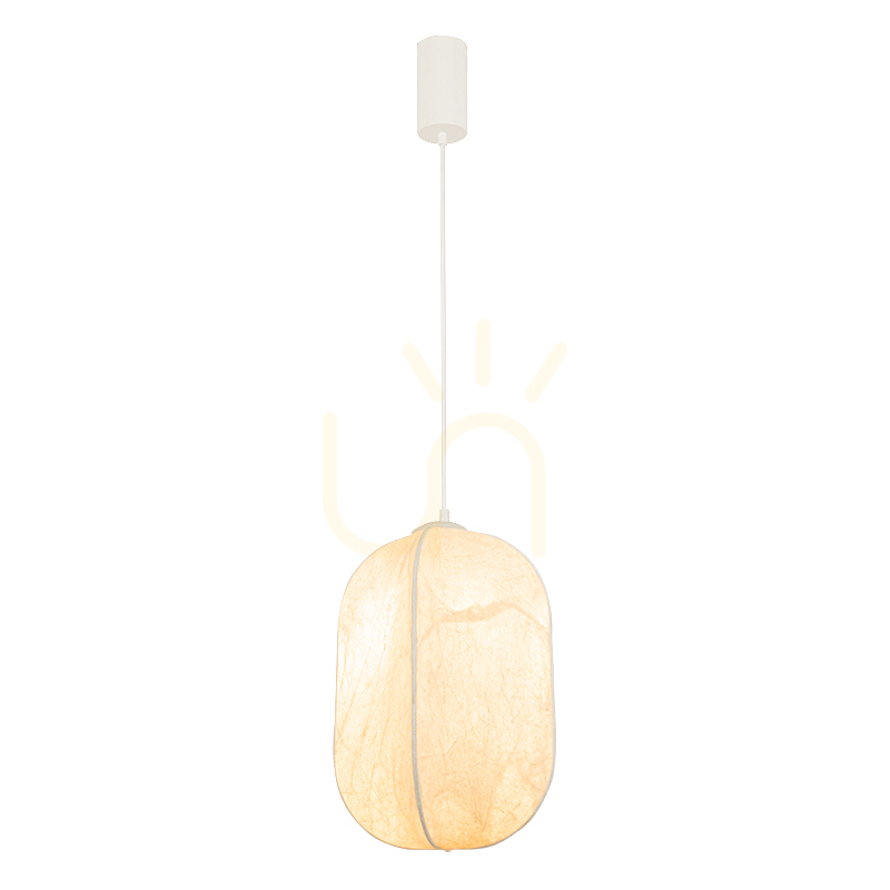 1xE27 pendant light, max.. 15 W, “Mulberry Silk” color – metallic white, ZAMBELIS