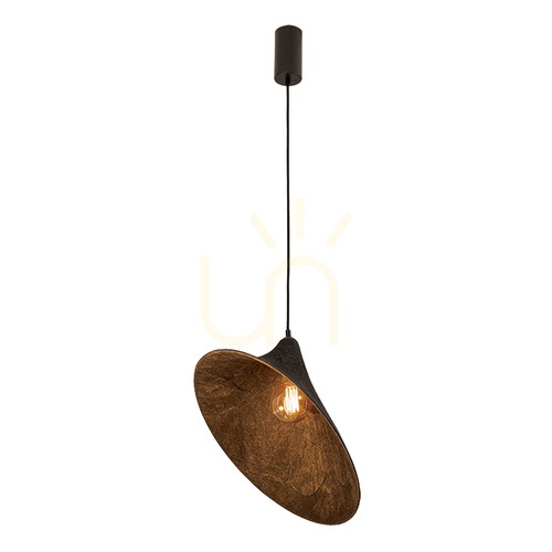 Jelölje be 1 db E27-es függesztett lámpa, max.. 15 W, „Mulberry Silk” szín – fémes fekete, ZAMBELIS