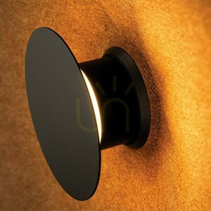 LED-fali lámpa, 6 W, akusztikus, világosbarna – fekete, ZAMBELIS small 2