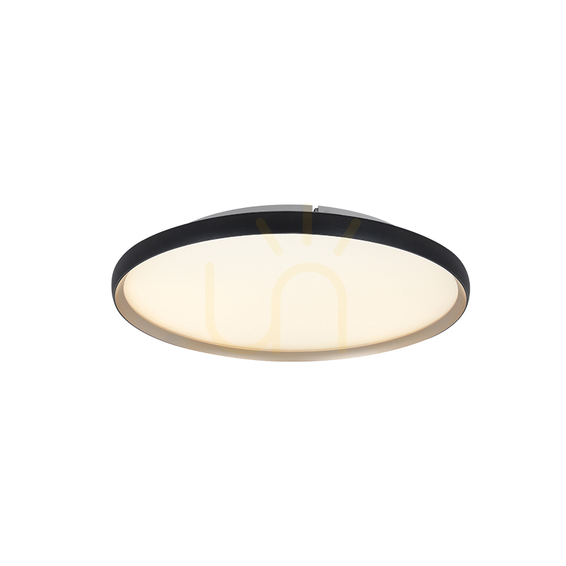 Ceiling LED Light 20W 2700k-3000k-4000k Aluminium - Microprismatic Acrylic Black Matt - Gold ZAMBELIS